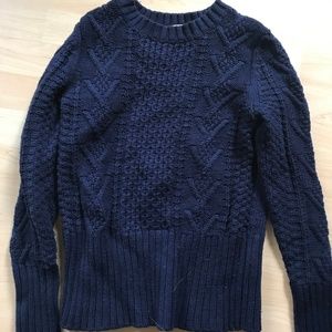 Navy Cable Knit Sweater